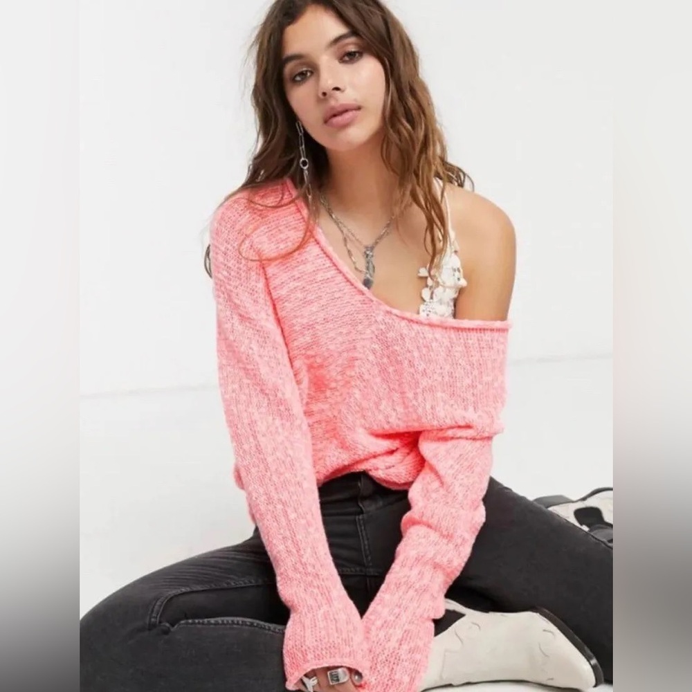 Neon flamingo’ Sweater by Free People size small